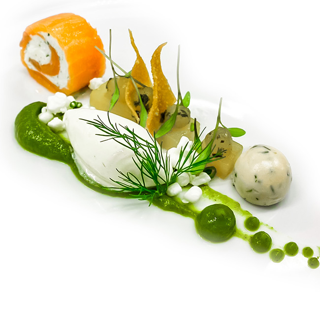 Vorspeise Lachs und Gurke